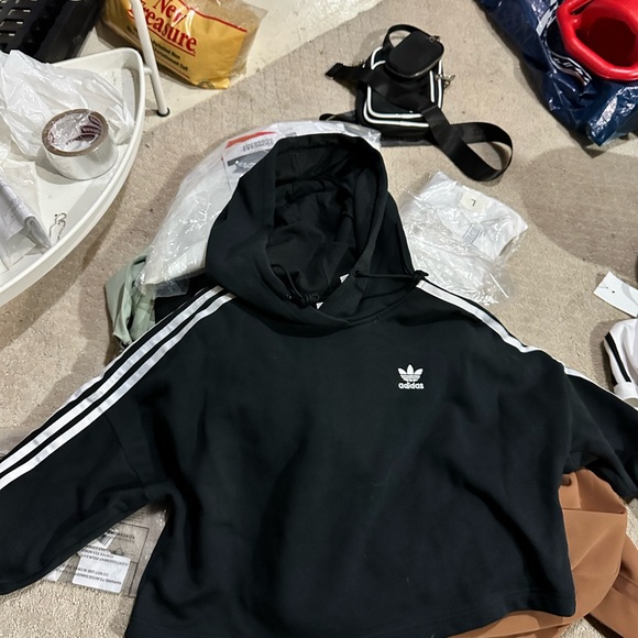 Adidas Cropped Boxy Fit Sweatshirt - Picture 2 of 3